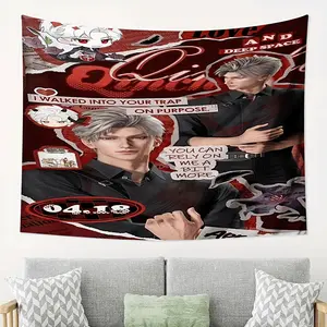 1pcs Love and Deepspace Anime Wall Tapestry Celestial Galaxy Polyester Hanging Decor for Bedroom Gaming Room Apartment Fan Gift