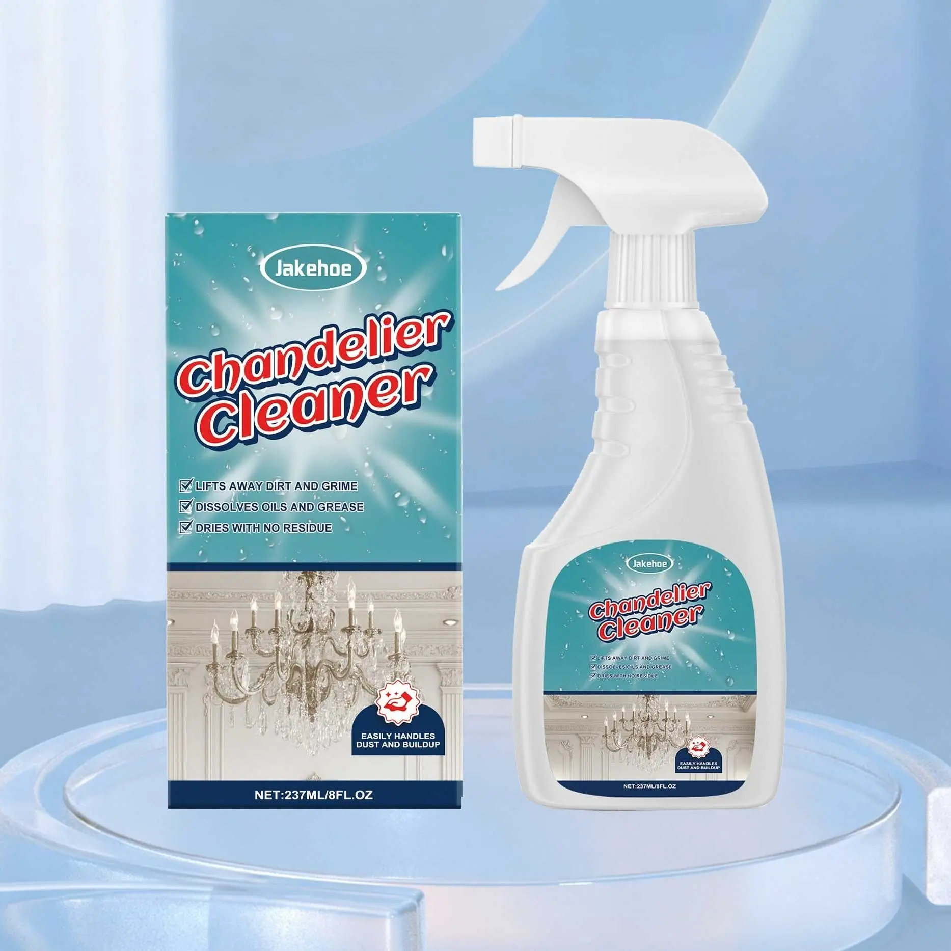 Jakehoe Chandelier Cleaner Spray, Daily Home Use Chandelier Cleaning Care, Shine and Dust Removal, Clean Bright Surface, Cleaning Products, Detergent