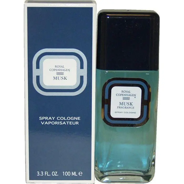 Royal Copenhagen Refined Musk Base Men's Spray Cologne, 3.3oz Oriental Aromas EDC Spray, New in Box, Single Item, Bottle-Shaped Men's Fragrance
