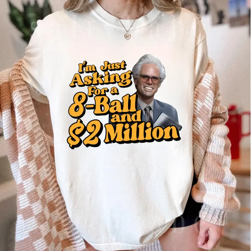 Men's Short-Sleeve Fitted Printed Casual T-Shirt - Fashion Trend The Righteous Gemstones Baby Billy Freeman Uncle Shirt, 8-Ball & $2M "I'm Just Asking" Misbehavin Tour Fan Gift Top Menswear Top Tshirt Streetwear Crewneck