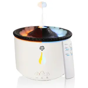 Air Humidifying Apparatus 2 Mist Modes Flame & Volcano Humidifier Aroma Diffuser Auto Shut-Off Ultrasonic Essential Oil Diffuser