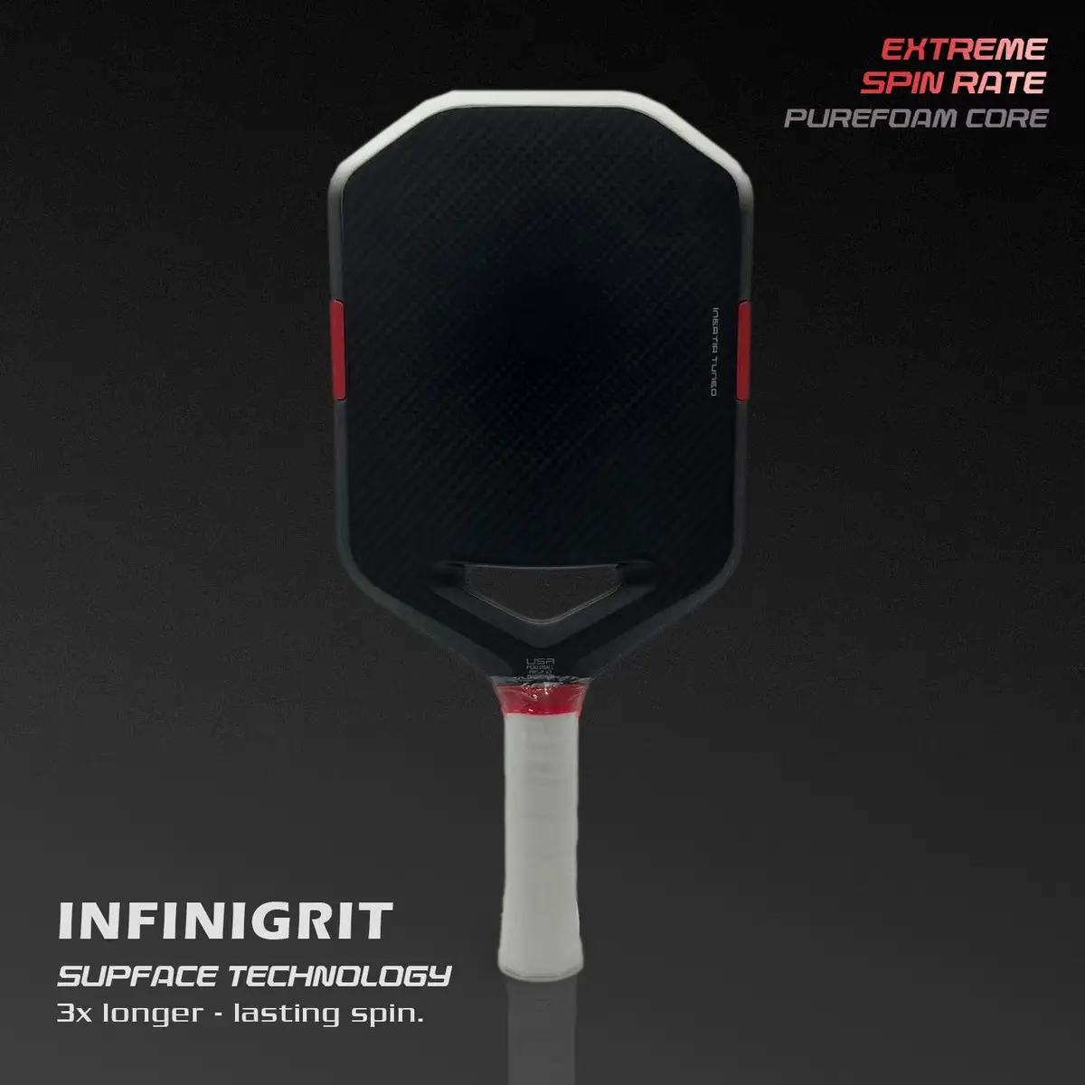 Boomstik Tesla Pickleball Paddle Epp Foam Core Tpu Power Ring, Enhanced Strength Control Stability, Moi Adjustment System, Multi-Layer Carbon Fiber