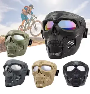 New Skull Riding Goggles Motorbike Mask Windproof RidingGlasses Ski Goggles Retro Mask Outdoor Windscreen Off-road Windscreen for Motorbike skiing MA-110-BCP BCP color