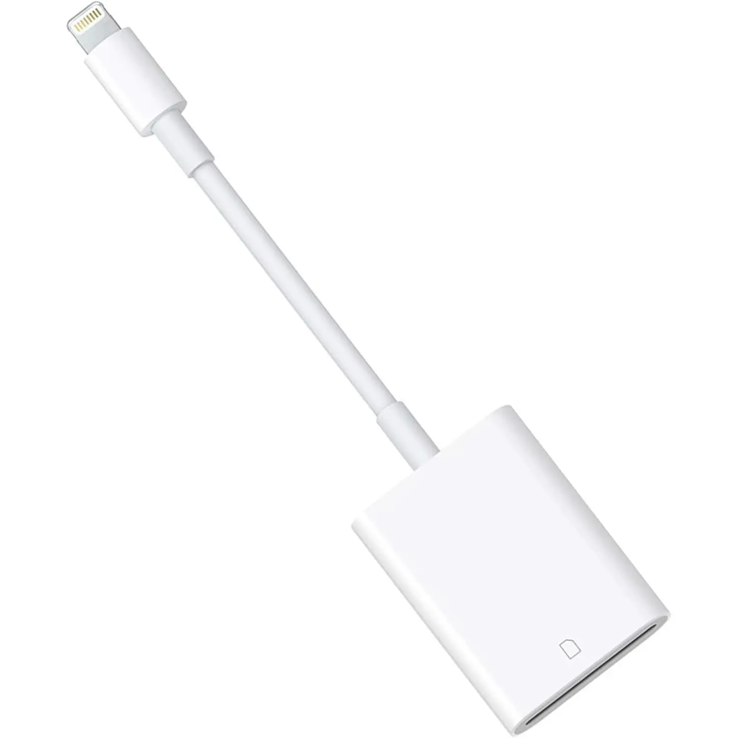 Lightning to SD Card Camera Reader Digital Camera SD Card Reader for Select , iPad and iPod Models (Support iOS 16 and Before), Trail  Camera Viewer, No App Required (White)