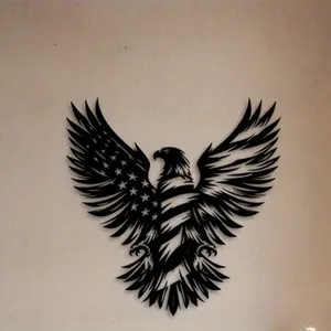 Patriotic American Flag Bald Eagle Metal Wall Art, Laser Cut Iron Sculpture, Star Spangled Banner Design, Indoor Outdoor Decor