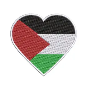 Palestine Heart Flag Embroidered Patch