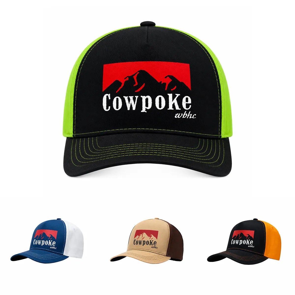 Unisex Cowpoke Graphic Baseball Cap, Polyester Adjustable Snapback Hat, Woven Sun Protection Cap, Casual Outdoor Travel Headwear for Spring Fall Activities