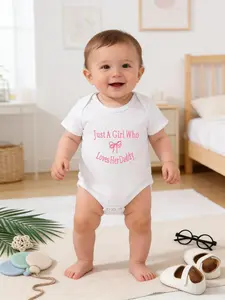 Newborn Baby Boy Girl Onesie, Bodysuit, Letter Print Short Sleeve Romper, Unisex Infant Jumpsuit, Comfortable and Cute Newborn