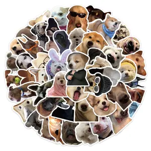 50PCS Cute Dogs MEME Waterproof Stickers For PHONE Case Cellphone Notebook Helmet Decal Accessories