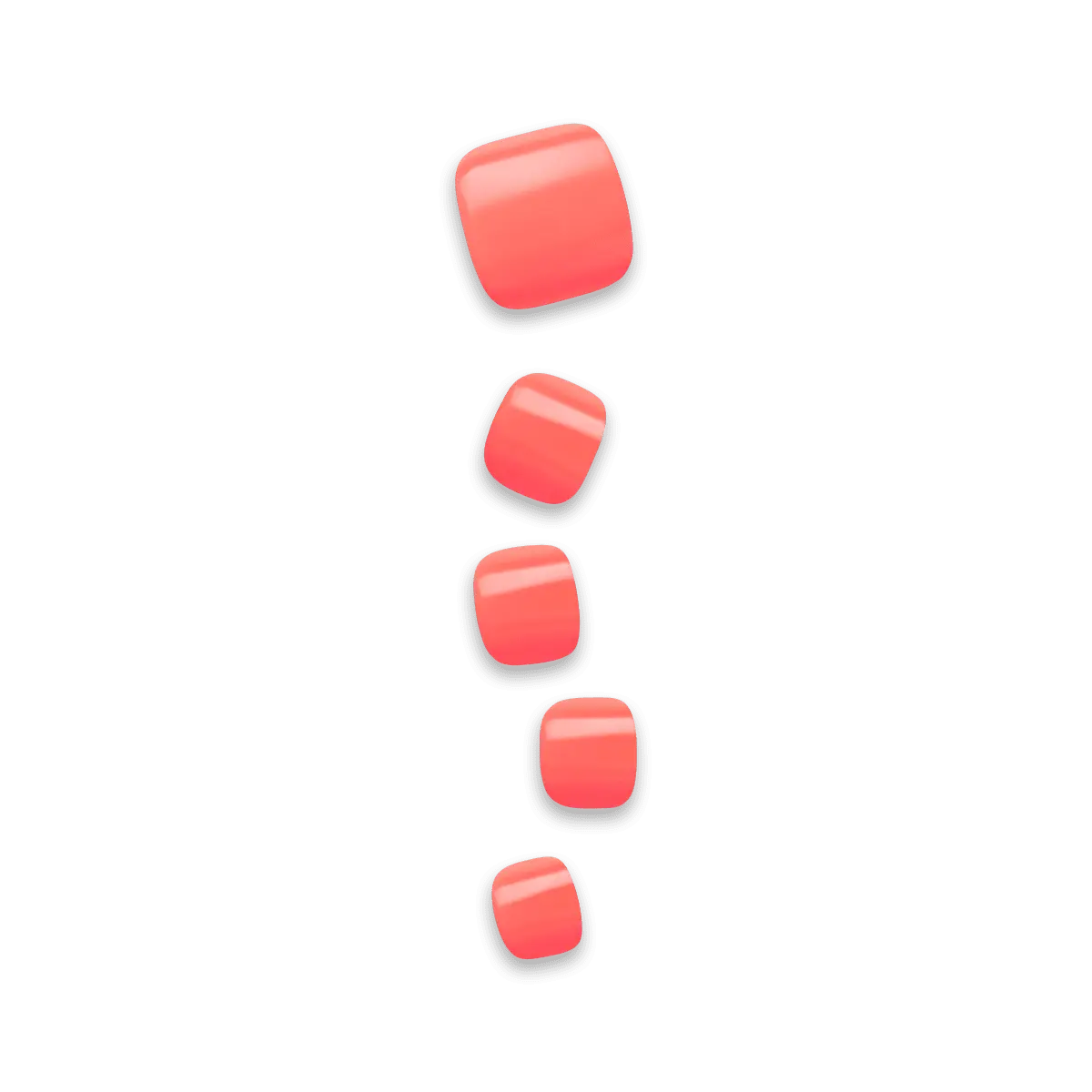 Impress Design No Glue Fake Press On Toenails- Sweet as Honey | Solid, Orange, Short, Squoval, Pedicure