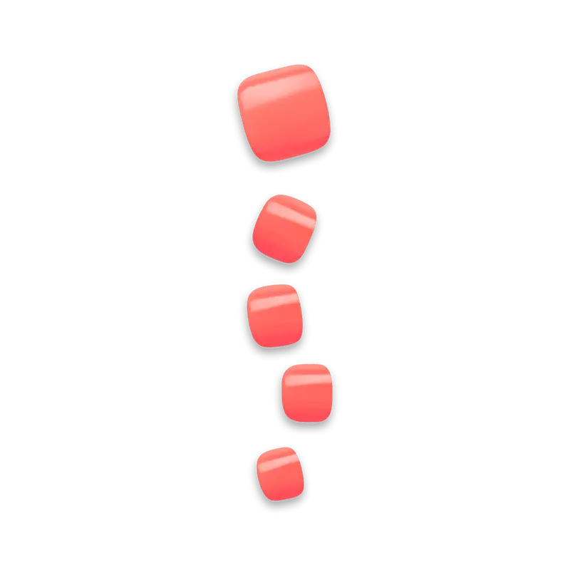 Impress Design No Glue Fake Press On Toenails- Sweet as Honey | Solid, Orange, Short, Squoval, Pedicure