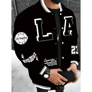 Men’s Baseball Jacket “SUPERIOR QUALITY” Embroidered, Lightweight and Warm Polyester with Pockets Varsity Jacket, Hip Hop Rock Style