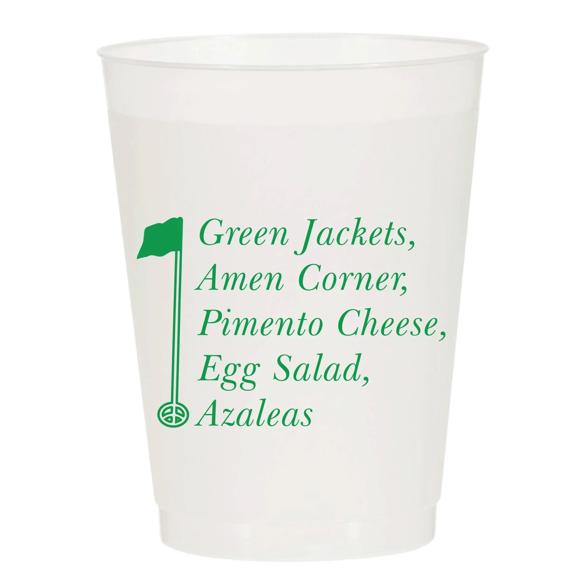 Masters Watch Party Frosted Cups