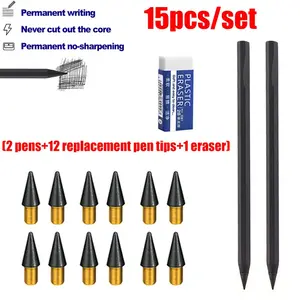 High-End Metal Pencil New Technology Infinite Writing Unlimited Writing Pencils Eternal Inkless Pen Magic Pencil Drawing Supplies School Office Stationery