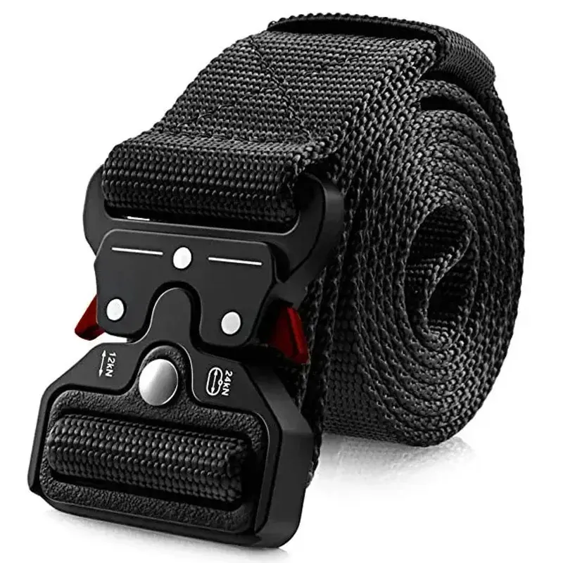 Men's High-Quality Canvas-Nylon Tactical Belt - Multi-Function Army Hunting Accessory, Casual Dress Belt, Marine Corps-Style Outdoor Protective Gear, Tactical Accessories, Men's Accessories, Belts