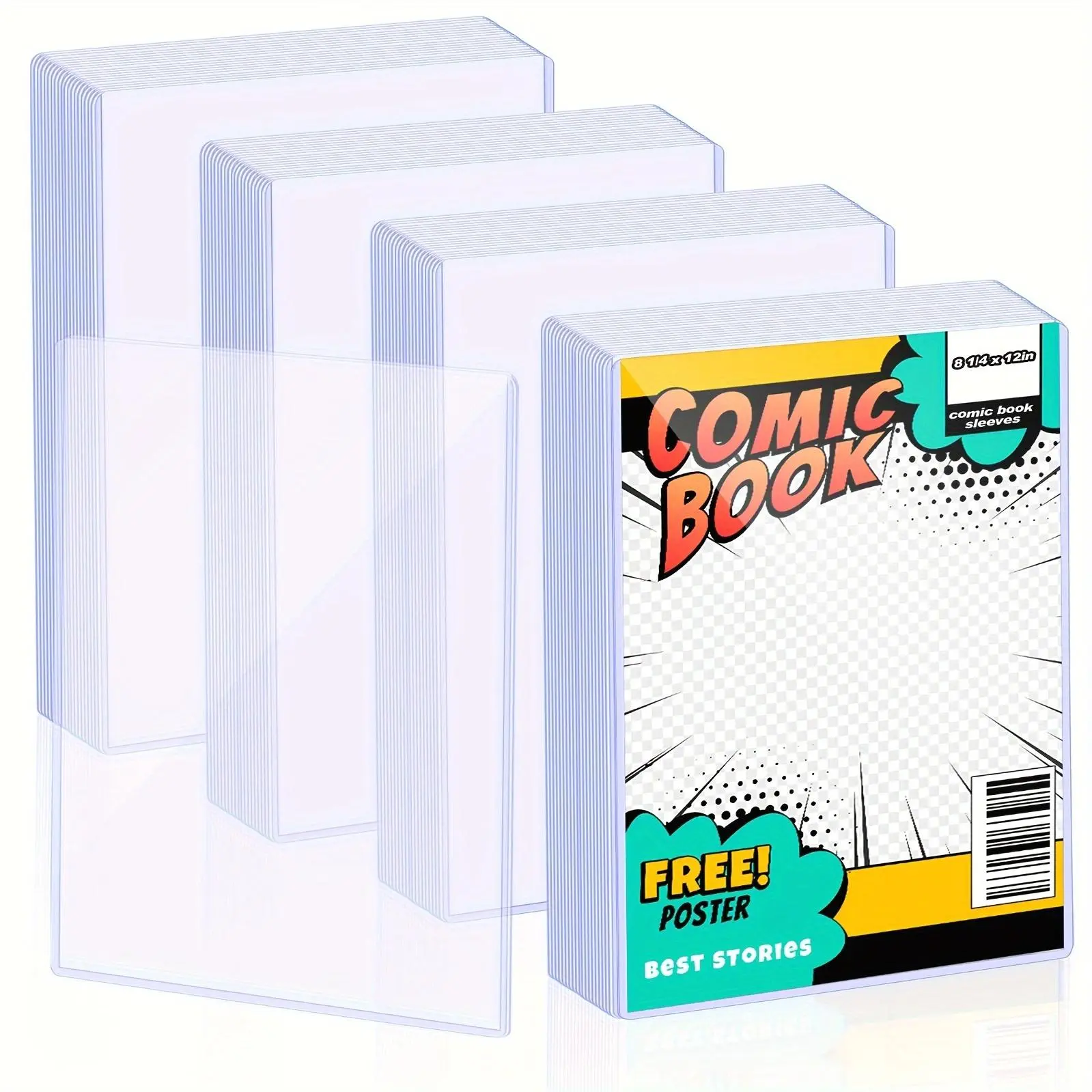40 Pcs Clear Comic Magazine Sleeves Holder - Thick Hard Plastic Protective Sleeves for Collectible Trading Cards - Sports, Novel, Paper, Baseball Cards (A4, 8.7 x 12.1 Inch) - For Collectors & Card Enthusiasts - Perfect Gift for Gamers & Hobbyists