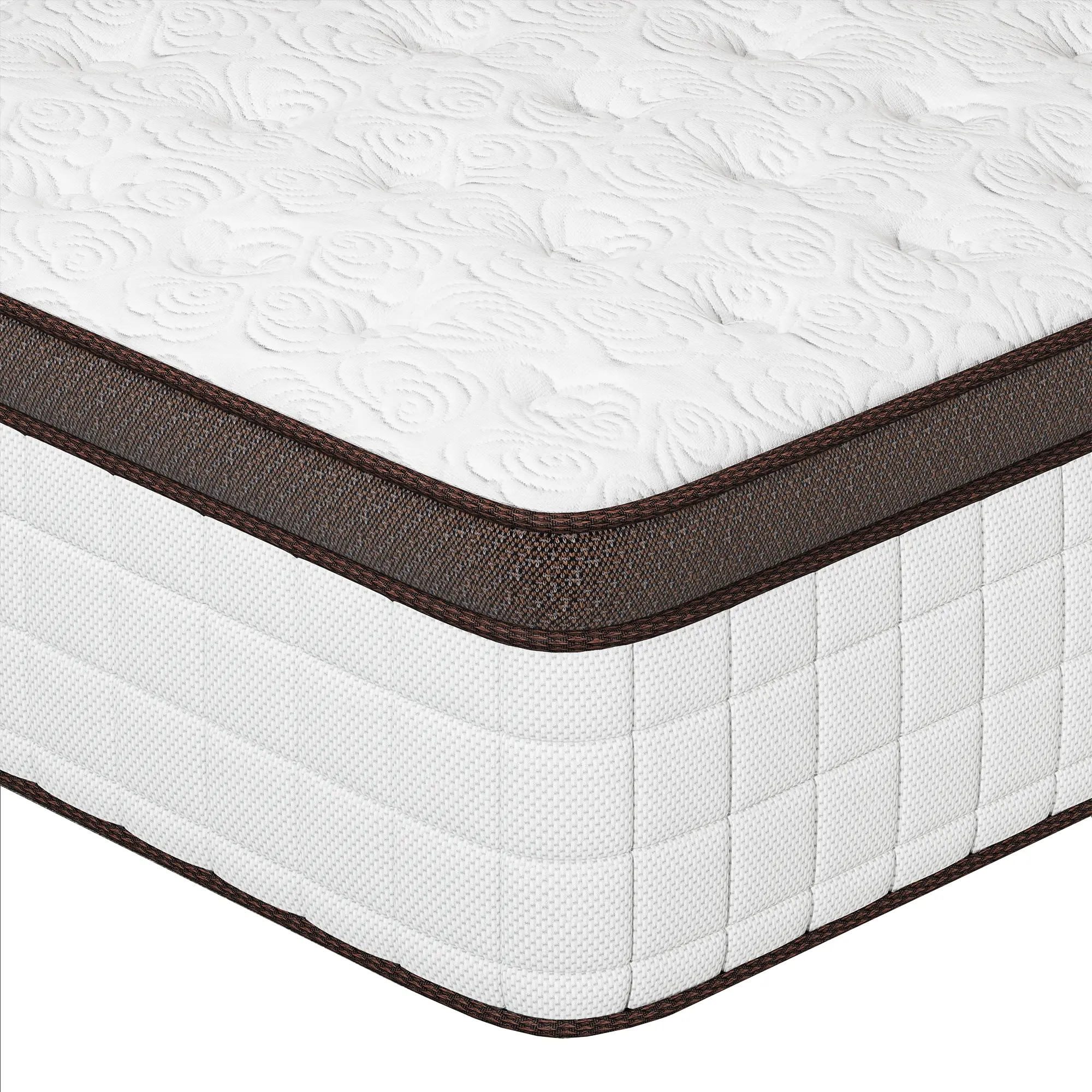 Multilayer Hybrid Mattress - 12/14 in Twin, Full, Queen, King Sizes, Memory Foam & Spring, Medium Firm, Lumbar Support, Ergonomic, Home & Hotel Use, Boxed Furniture Gift, Queen Size Mattress, Deluxe Hybrid Mattress, Hybrid Innerspring Mattress