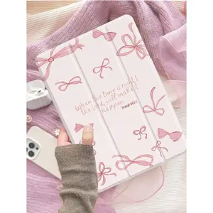 Bow Case Compatible With IPad 10.2 Inch 2021/2020 IPad 9th/8th Generation, Tab/,With Pen Holder,Supports Automatic Sleep/Wake Lid