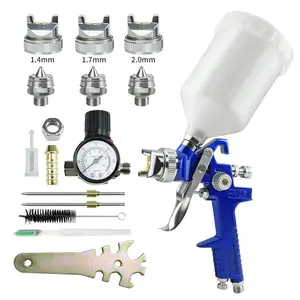ZT-H827 Air Paint Spray Gun Kit with Interchangeable 1.4 1.7 2.0mm Nozzles Perfect for DIY and Professionals