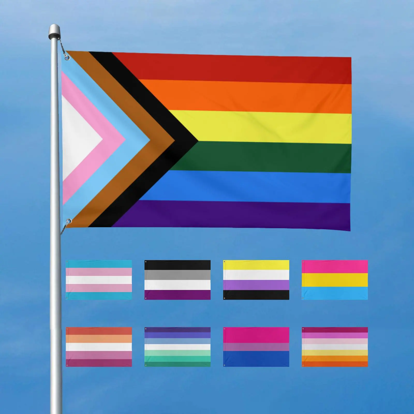 LGBTQ Transgender Pride Flag Lightweight Bisexual Pansexual Asexual Male Nonbinary Genderfluid Lesbian Straight Ally Flag Wall Hanging for Bedroom, Living Room, Birthday Holidays Gifts Home Wall Art Decor