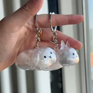 Happy Sumi The rabbit Fur Keepsake Pendant，Memorial, pendant, user stores rabbit hair Decor Hanging Transparent Hangable Decoration Decoration