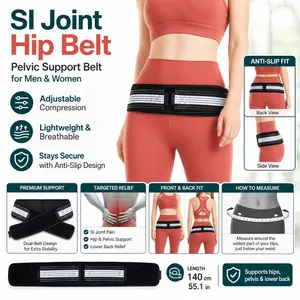 Sacroiliac SI Joint Hip Belt, Lower Back Support Brace for Men and Women,Pelvic Support Belt Sciatic, Lower Back, Si Joint, Pelvic pain Relief Regular，justable Lumbar Brace for Pelvic Stability, Widened Design