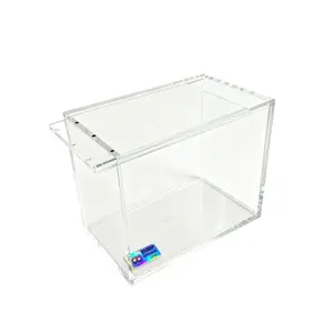 5mm UV Protection Acrylic Stackable Display Case, Card Hobby Box, Compatible with Booster Box Magnetic Cover, Ideal for Trading Cards, Collectibles, Sports Memorabilia