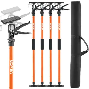 VEVOR Cabinet Jack Support Pole, 4-Pack, 45.7-114.2 Inch Steel Telescopic Quick Support Rod, Adjustable 3rd Hand System up to 154 lbs Capacity for Installing Cabinets, Lifting Drywall, Cargo Bars