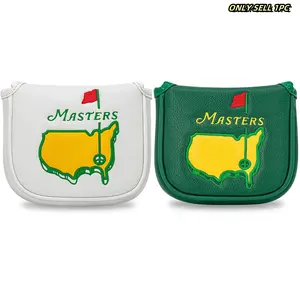 Golf Club Cover Putter Cover with Embroidery Design, Magnetic Closure for Unisex Enthusiasts, Durable Protection Gear Available in Two Colors, Golf Accessory