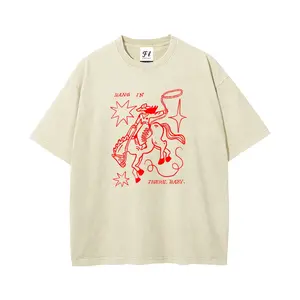 S~5XL Oversize Unisex Washed T-Shirt for Women and Men's Unisex Fit Batik Cotton Oversize Streetwear Menswear  Super Soft Pre-Shrunk