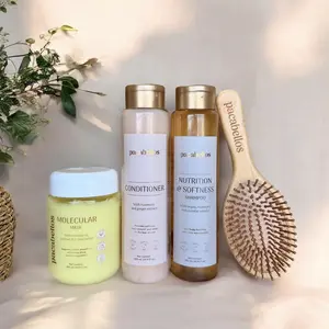 pacabellos Glow-Up • Shampoo + Acondicionador + Mascarilla + cepillo de bamboo– Hair Care Set