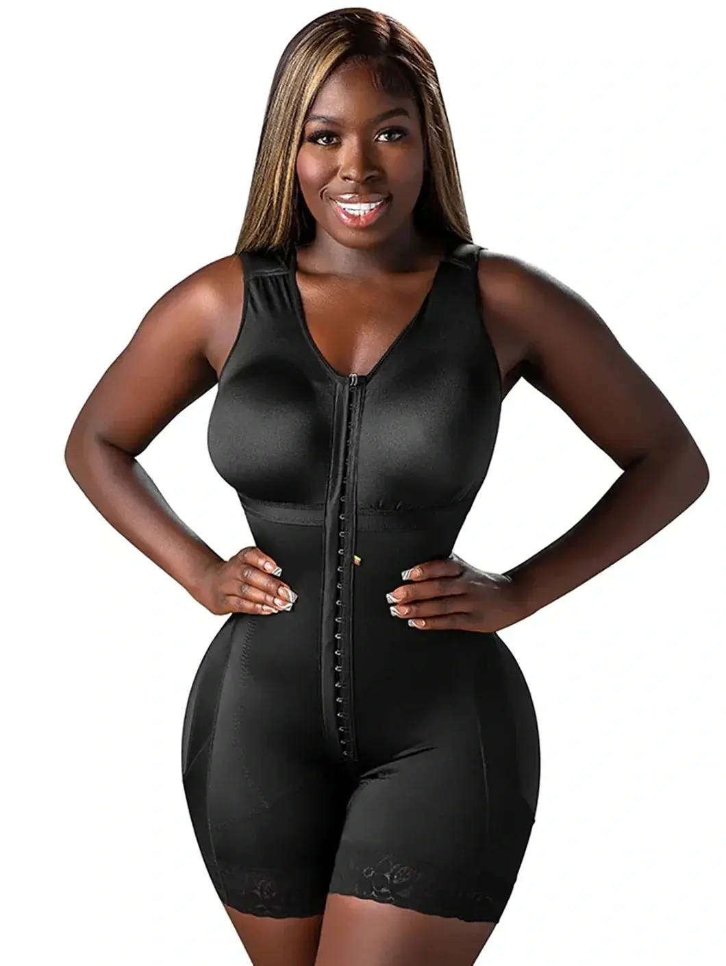 Lalubel Women's Stage 2 Post-Op Faja - BBL & Lipo Compression Shapewear with Zipper, Breathable Comfortable Fabric, Full Body Tummy Control, Adjustable Hooks, Butt Lifter