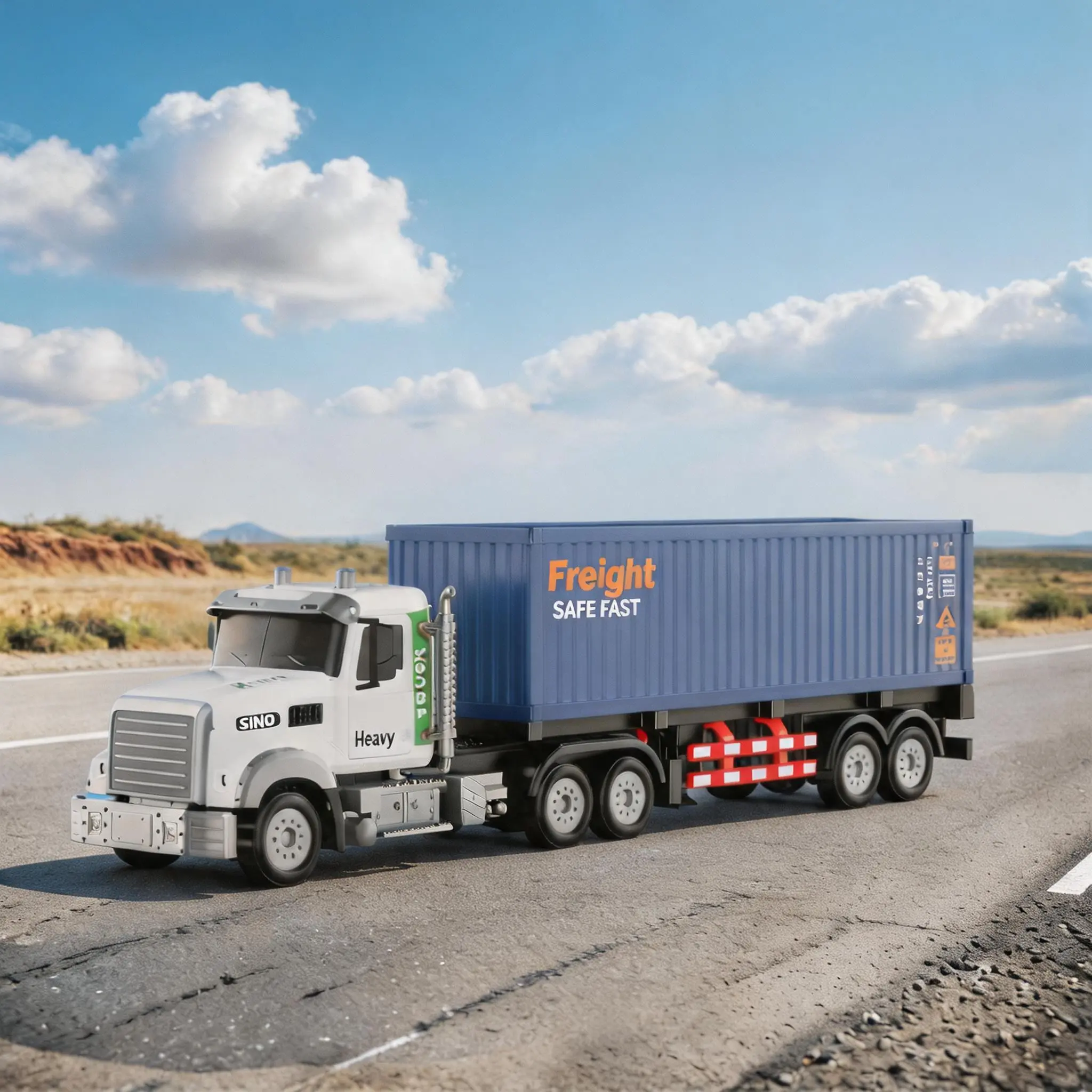 RC Semi Truck with Container for Kids Toy, 23.6 Inch 9-Channel 1:12 Detachable Remote Control Truck Vehicle, Removable and Rechargeable Trailer with Lights & Music, Gift for Kids & Adults,Family Fun,back to school