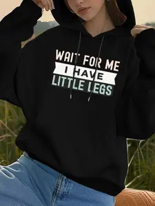 Funny Height Sarcasm Graphic Hoodie Long Sleeve Outdoor Wear for Men & Women Soft Fabrics Pop Prints Flattering Cuts