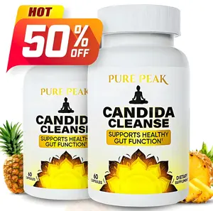 2XX Candida Cleanse - Gut & Colon Support (60 Capsules) - for Men & Women - Natural Herbs for Intestinal Detox - Oregano Leaf, Wormwood, Black Walnut, Caprylic Acid goli multivitamin