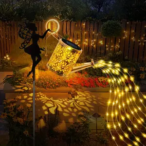 Solar Watering Can with Lights, Solar Outdoor Garden Fairy Decor Waterproof Large Hanging Lantern Landscape Lights Outside Decorations