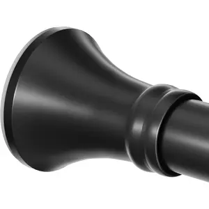 Black Shower Curtain Rod 36-68 Inch(3-5.67ft), No Slip No Drill Stainless Steel Spring Tension Curtain Rod, No Rust Shower Rod Adjustable For Bathroom closet