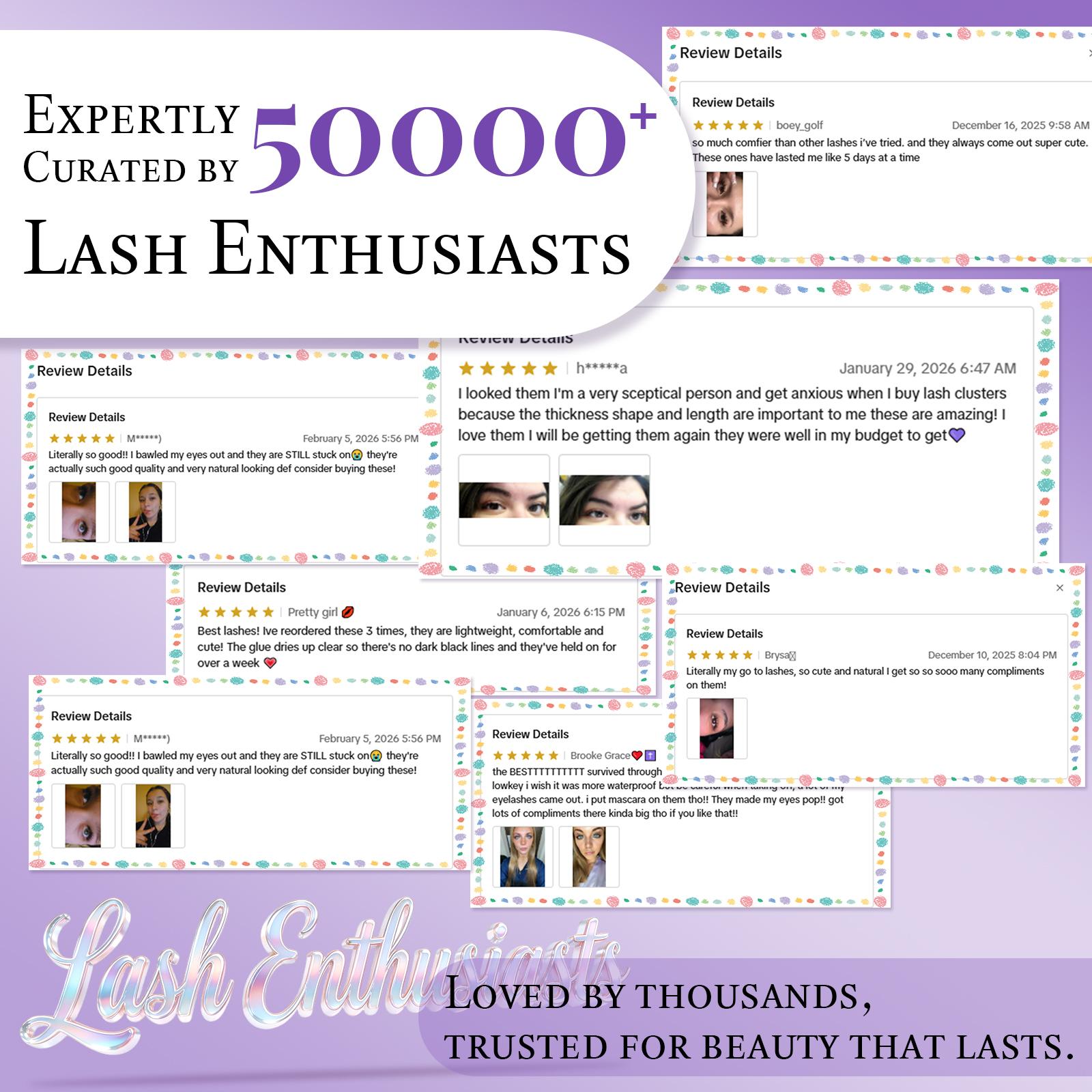 Fairy Lash Kit l B&Q Ultra-Thin Invisible Band Whispy Manga Individual Clusters,C Curl for DIY Eyelashes Extension,Waterproof Sleep Proof,Week Long Lasting Fake Lash Cosmetic Makeup Spiky Anime Lash Outdoorfun Vacation Lash Feb Stockup