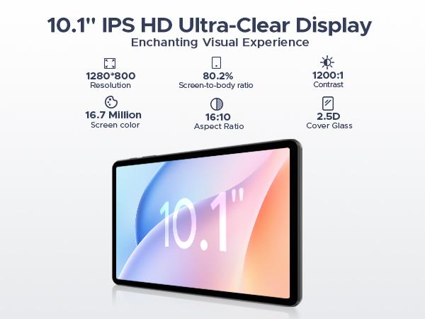 Tab A9 Pro 10" Tablet, Android 16, 20GB RAM, 128GB+2TB, 6580mAh Battery, 5G WiFi, HD Display, Dual Speakers, Face Unlock