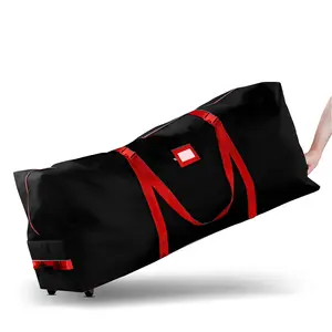 Zober Christmas Tree Storage Bag - Artificial Trees - Waterproof Christmas Tree Bag For Storage Box For Xmas, Durable Handles and Wheels - Card Slot