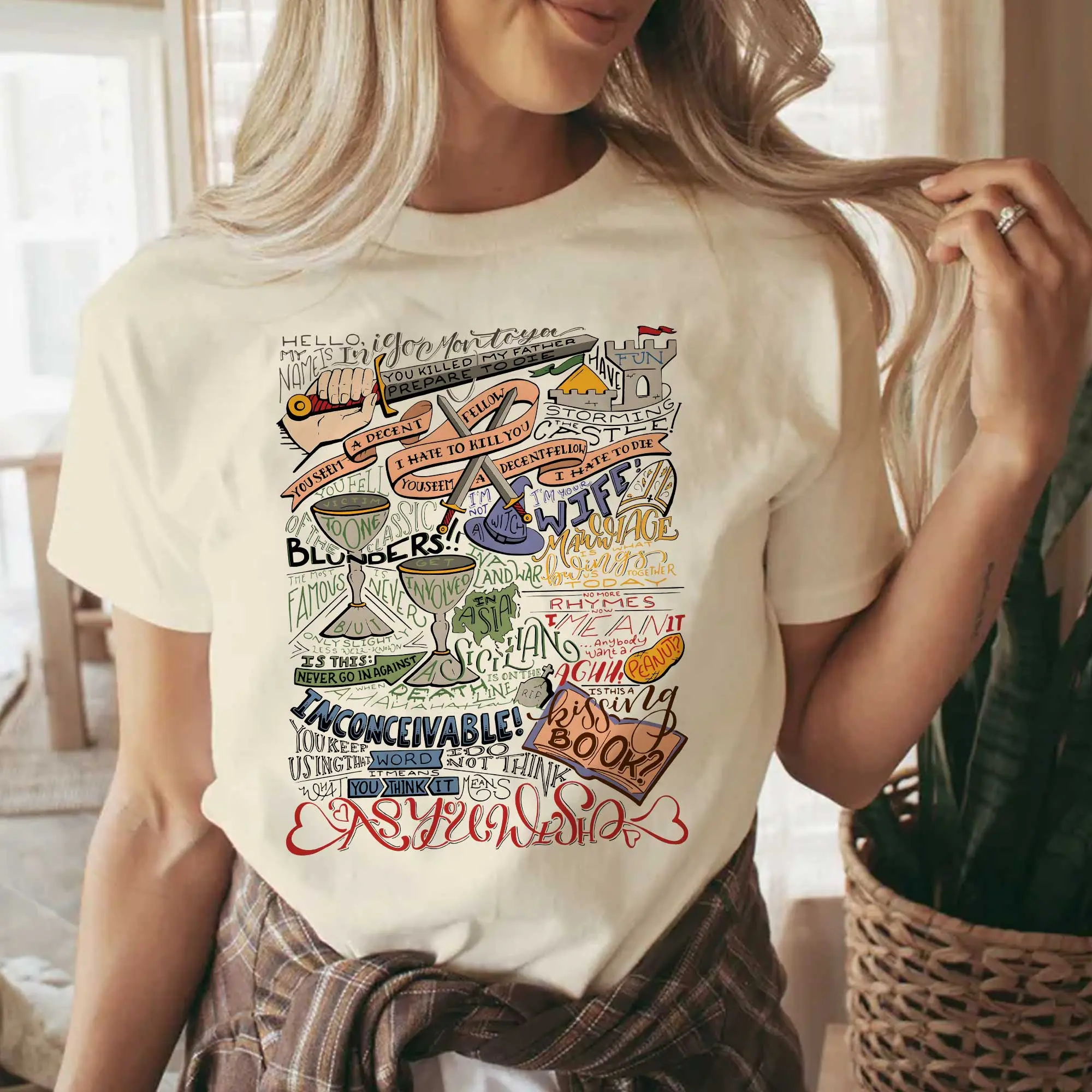 Princess Bride Quotes Shirt, Dread Pirate Shirt, Movies Quote Cotton Fit Oversized Top