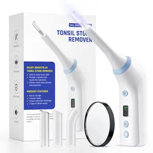 Electronic Tonsil Stone Remover, Vacuum Tonsil Stone Removal Kit with LED Light, 3 Suction Modes, Tonsil Stone Cleaner Tool, Oral Care for Mouth Health, USB Rechargeable