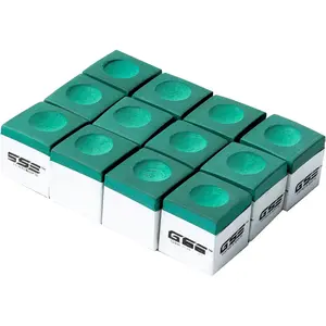 12-Pack of Billiard/Pool Cue Chalks, Billiard Pool Table Accessories for Home/Tournament Use (6 Colors )