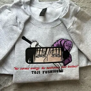 Toji Fushiguro Embroidered Sweatshirt 2 | JJK Anime Crewneck