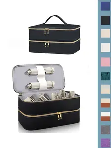 Hair Styling Hairdryer Storage Bag, Portable Travel Organizer for Hair Tools & Accessories, Dual-Layer Scissors Barber Tool Holder