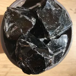 Raw Black Obsidian