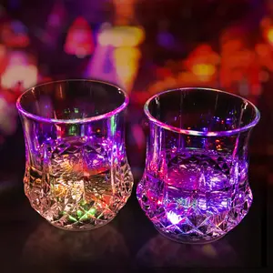 4 Packs Flash Light Up Cups Liquid Activated Multicolor LED Glasses Fun Light Up Drinking Shot Glasses for anniversary Party Bar Disco Vibrant LED Lights Ideal for Festive Occasions free ship personalize gift