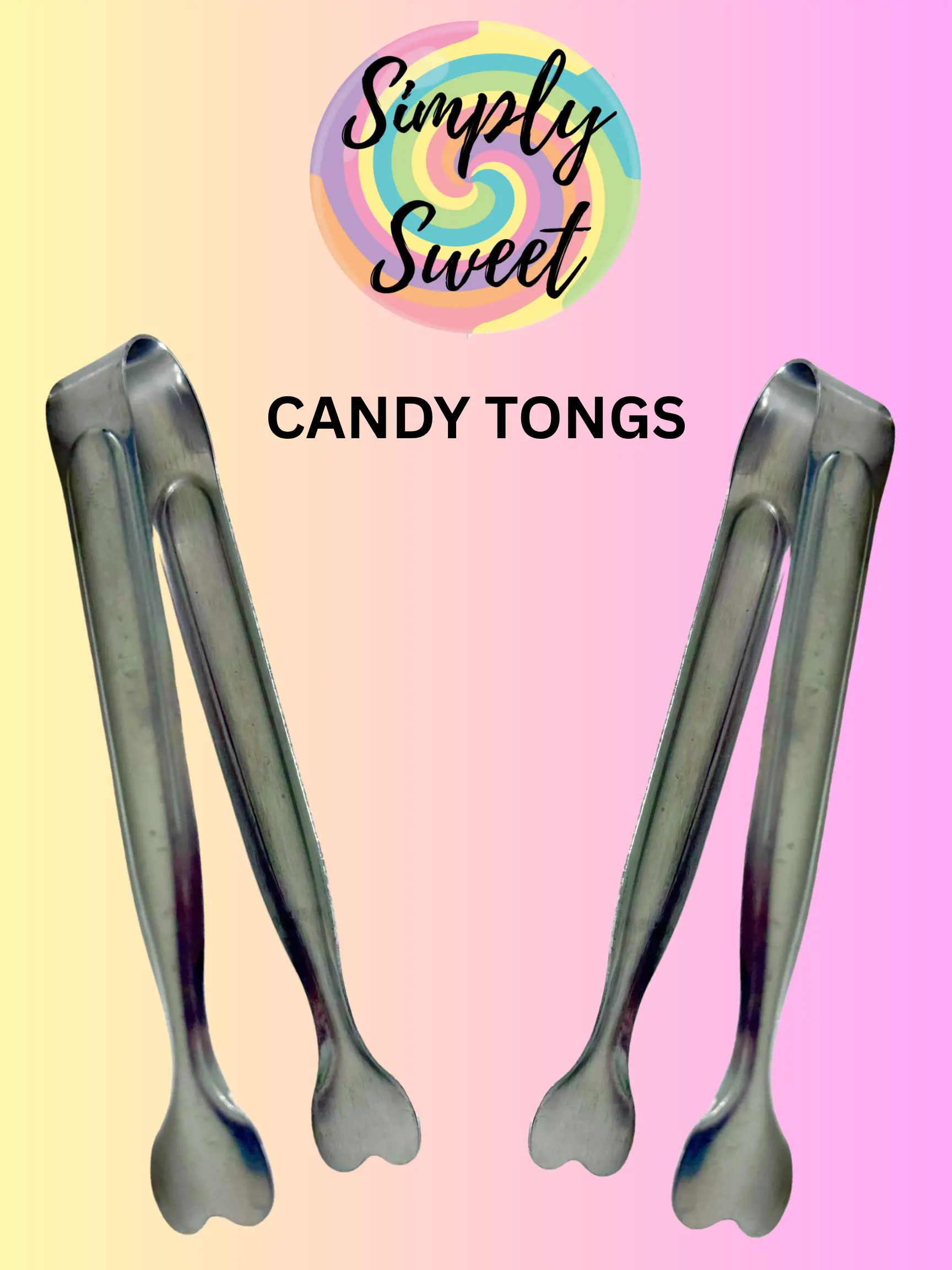 Stylish CLE Metal Candy Tongs - 1 Pair Specialty Kitchen Utensils, Durable Kitchenware, Practical Kitchen Tools and Gadgets for Gifting