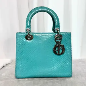 Pre-owned Dior Blue Python 5 Compartment Lady Bag 2014 | 20816326 WWL