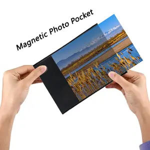 Magnetic Photo Bag, Transparent Refrigerator Magnetic Frame, Reusable Photo Storage, Transparent PVC Photo Holder, Home Kitchen Decor Tool, Gift